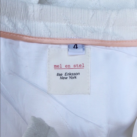 Creme A-Line Pleated Skirt EUC mel en stel sz 4 - Picture 6 of 8